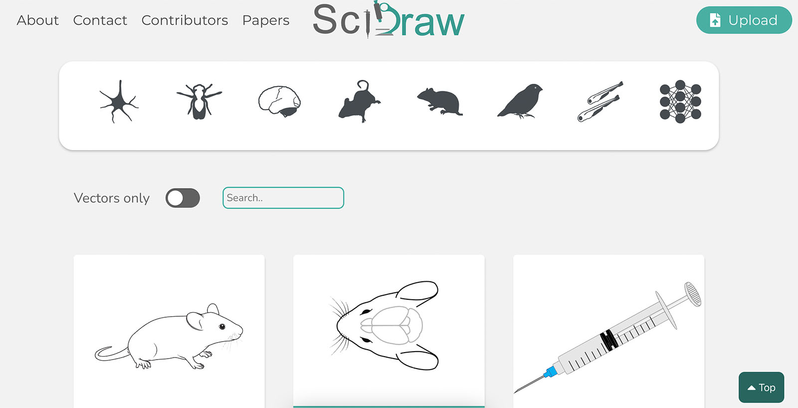 Screenshot of SciDraw website